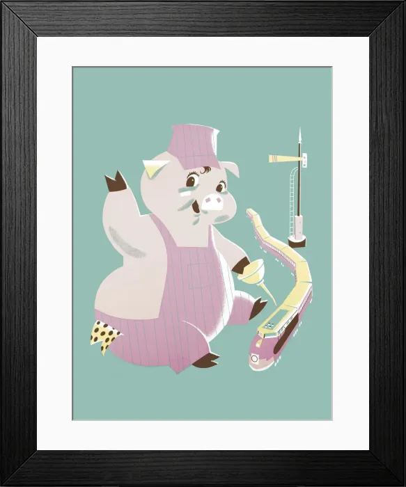 Framed Print : Pig Conductor Framed Print : Pig Conductor