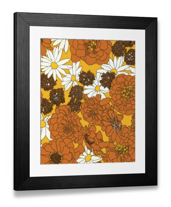 Framed Print : Flower pattern Framed Print : Flower pattern