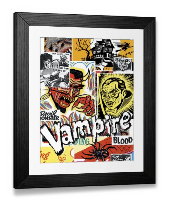 Framed Print : Vampire Mash-up Framed Print : Vampire Mash-up