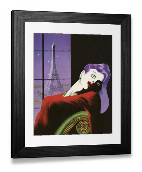 Framed Print : Dead Woman and Eiffel Tower Framed Print : Dead Woman and Eiffel Tower