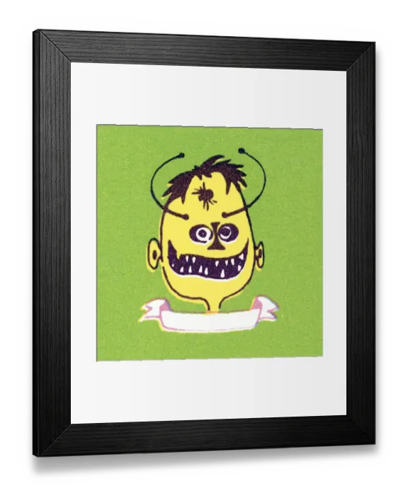 Framed Print : Crazy person with banner Framed Print : Crazy person with banner