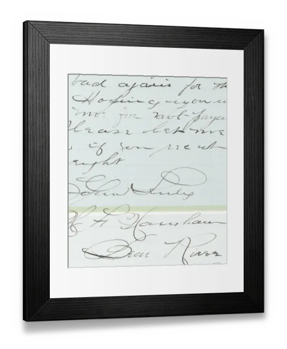 Framed Print : Hand Written Letter Framed Print : Hand Written Letter