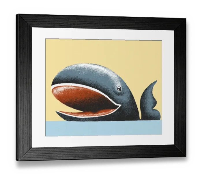 Framed Print : Smiling Whale