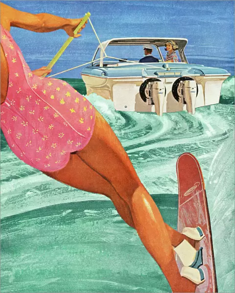 Woman Waterskiing