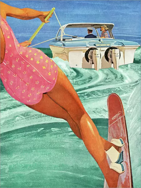 Woman Waterskiing