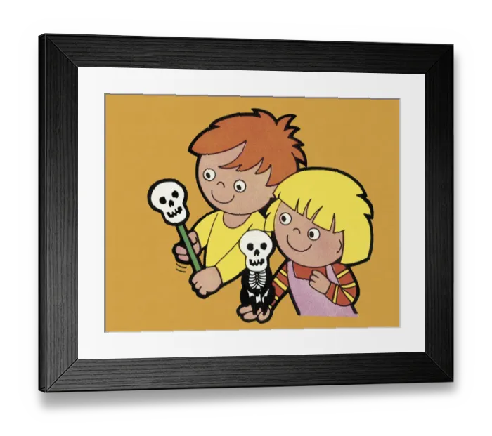 Framed Print : Children with Skeletons Framed Print : Children with Skeletons