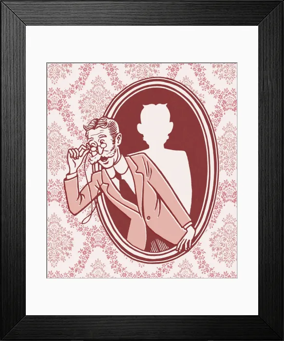 Framed Print : Grandpa Leaning Out of Picture Framed Print : Grandpa Leaning Out of Picture