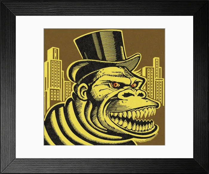 Framed Print : Angry Gorilla Framed Print : Angry Gorilla