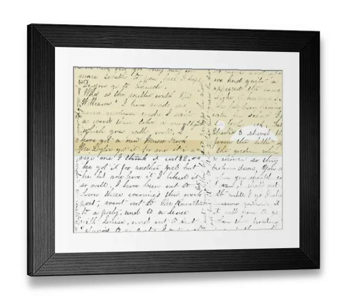 Framed Print : Hand Written Letter