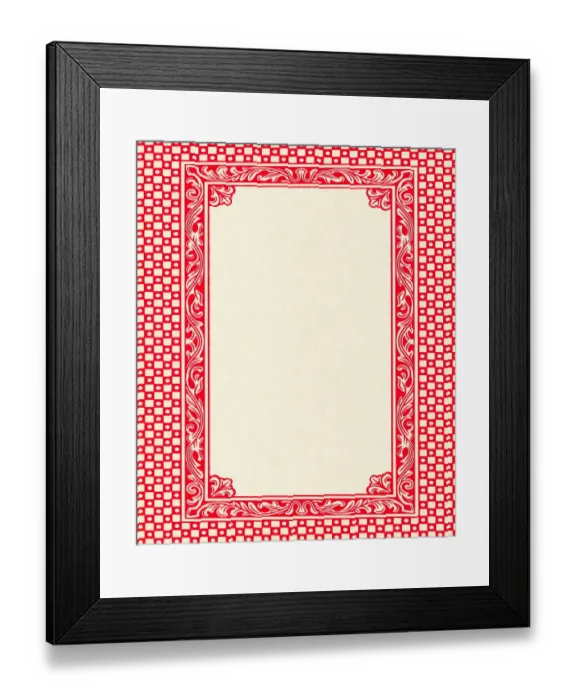 Framed Print : Red Frame Pattern Framed Print : Red Frame Pattern