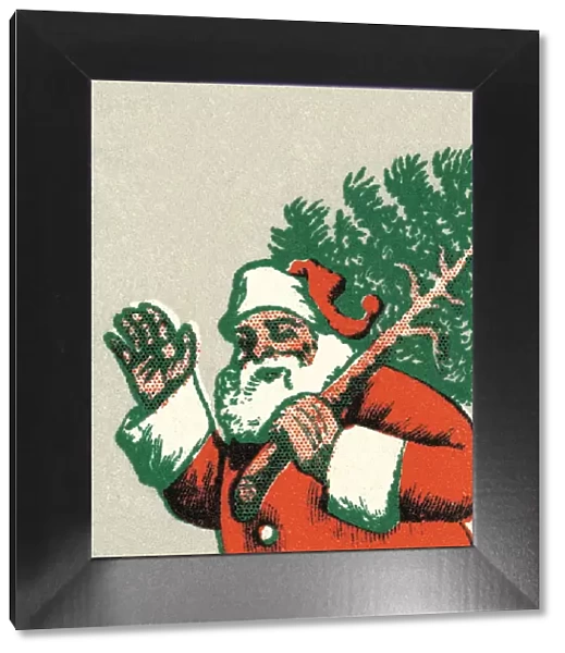 Santa with tree