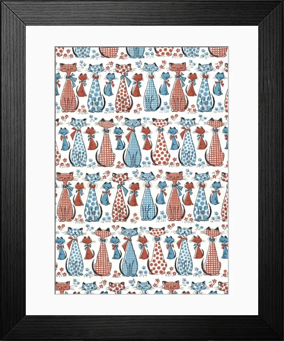 Framed Print : Cat pattern Framed Print : Cat pattern