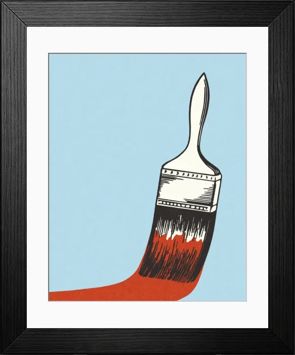 Framed Print : Red Brushstroke Framed Print : Red Brushstroke