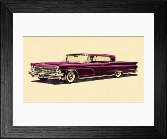 Framed Print : Purple Vintage Car