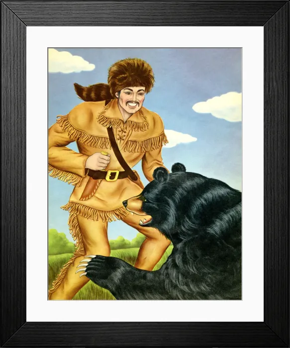 Framed Print : Mountain Man and Bear