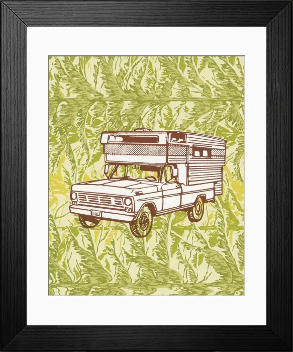 Framed Print : Truck with topper