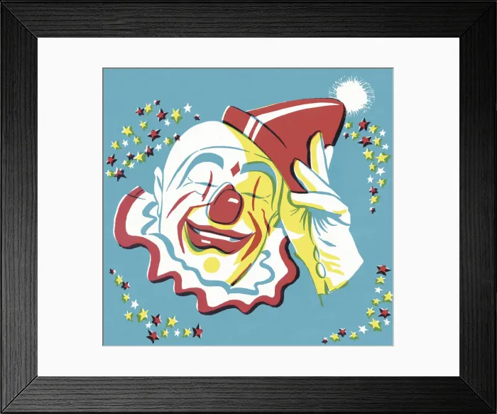 Framed Print : Clown Tipping Hat Framed Print : Clown Tipping Hat