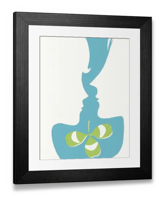 Framed Print : Silhouetted couple Framed Print : Silhouetted couple