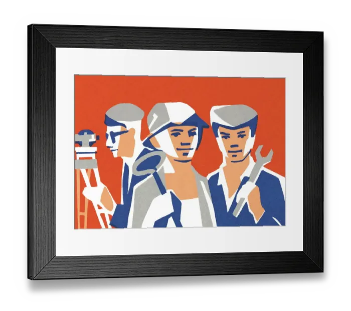 Framed Print : Laborers. http: /  / csaimages.com / images / istockprofile / csa_vector_dsp.jpg