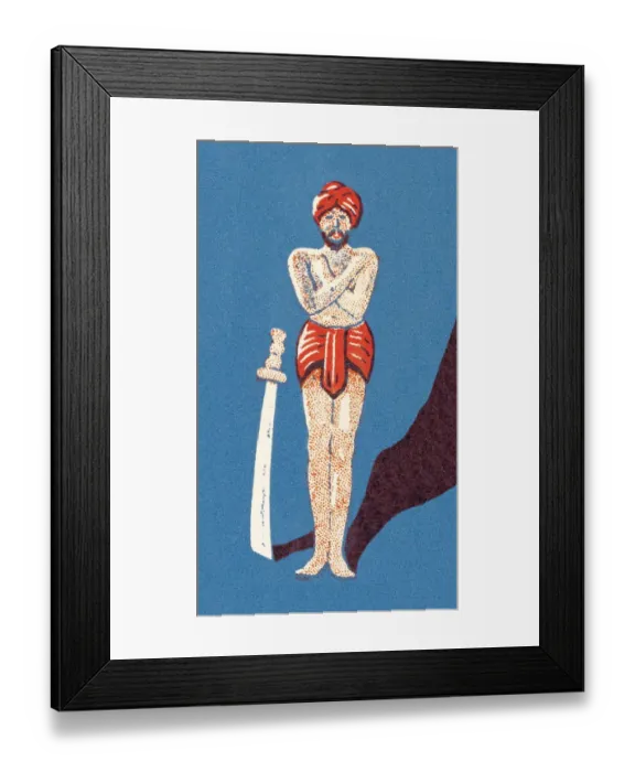 Framed Print : Arab Man with a Sword Framed Print : Arab Man with a Sword