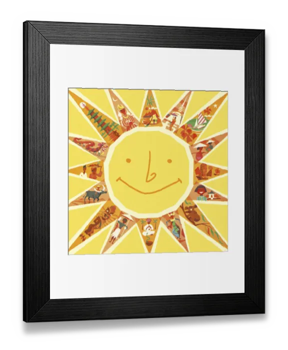 Framed Print : Smiling Sun Framed Print : Smiling Sun