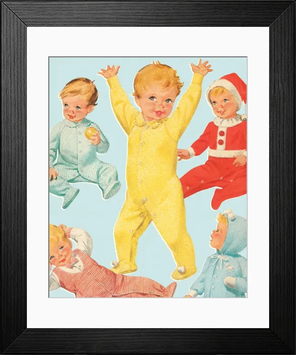 Framed Print : Five Toddlers Framed Print : Five Toddlers