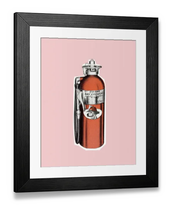 Framed Print : Fire extinguisher