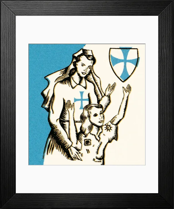 Framed Print : Nun and girl Framed Print : Nun and girl