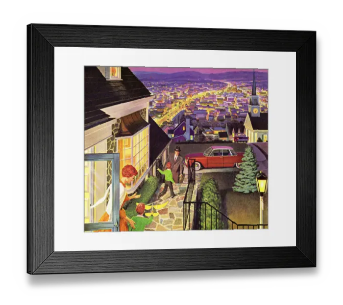 Framed Print : Family Greeting Father Framed Print : Family Greeting Father