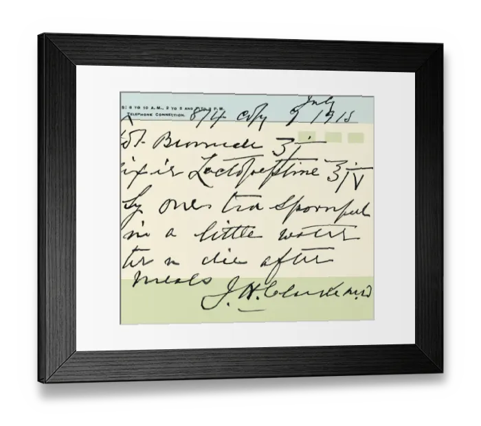 Framed Print : Hand Written Letter
