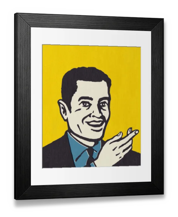 Framed Print : Man Gesturing Framed Print : Man Gesturing