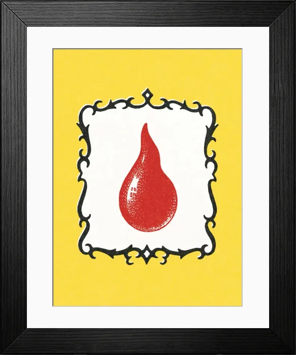 Framed Print : Drop of blood