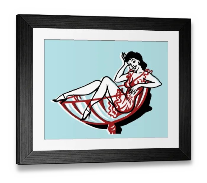 Framed Print : Woman in Cocktail Glass Framed Print : Woman in Cocktail Glass