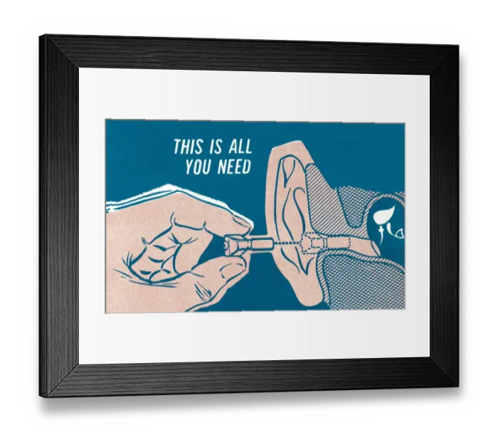 Framed Print : Ear and Hearing Device Framed Print : Ear and Hearing Device