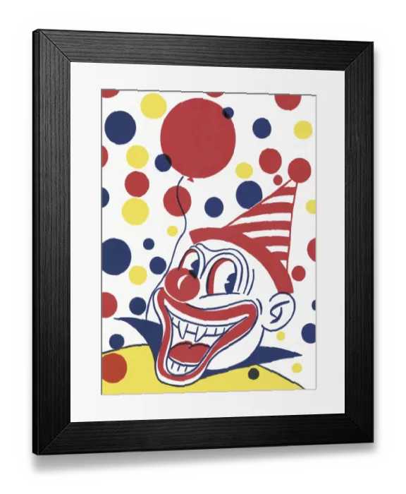 Framed Print : Happy Clown with a Balloon Framed Print : Happy Clown with a Balloon