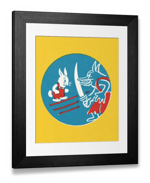 Framed Print : Fox and rabbit