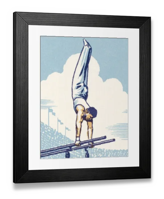 Framed Print : Male gymnast