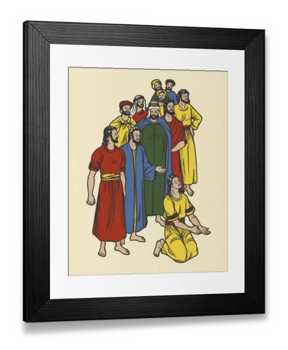 Framed Print : Group of People Wearing Robes Framed Print : Group of People Wearing Robes