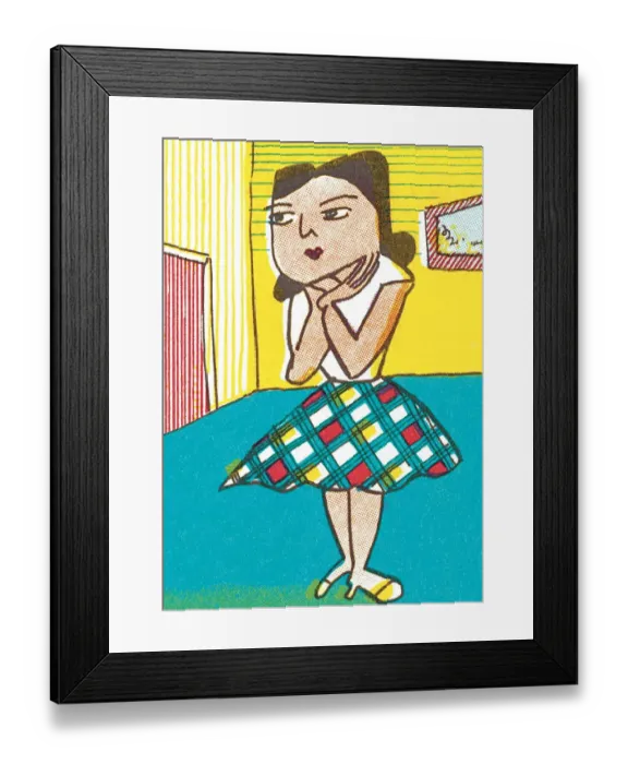 Framed Print : Woman deciding Framed Print : Woman deciding