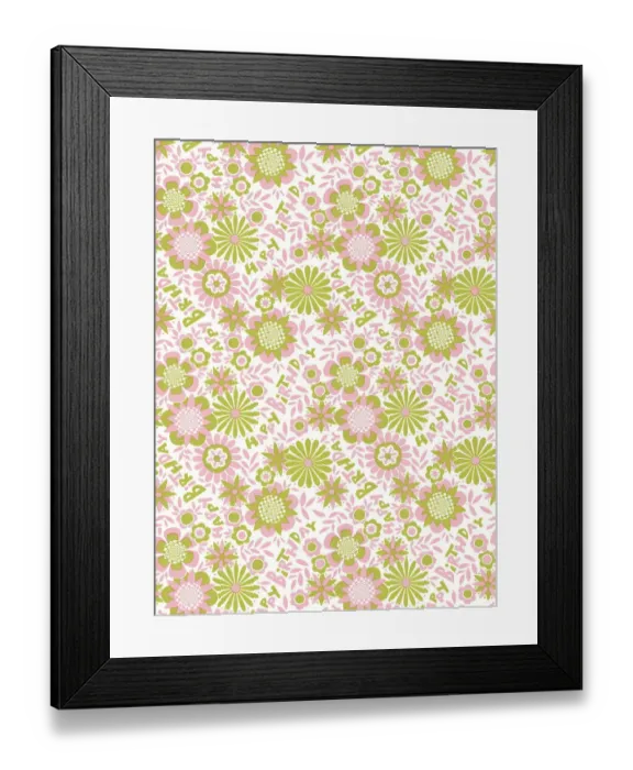 Framed Print : Flower pattern