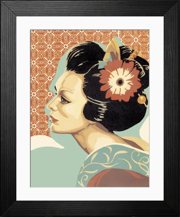 Framed Print : Profile of Geisha Framed Print : Profile of Geisha