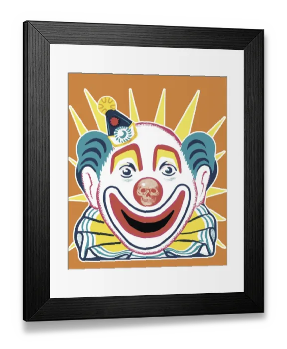 Framed Print : Smiling Clown