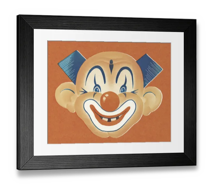 Framed Print : Clown Face Framed Print : Clown Face