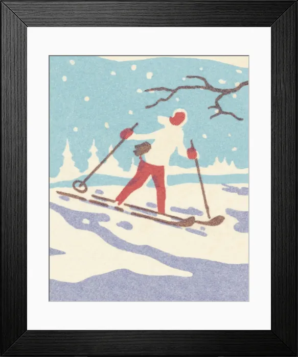 Framed Print : Snow skier