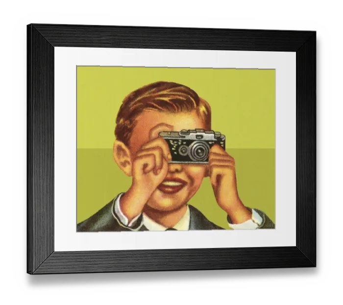 Framed Print : Boy Using Camera Framed Print : Boy Using Camera