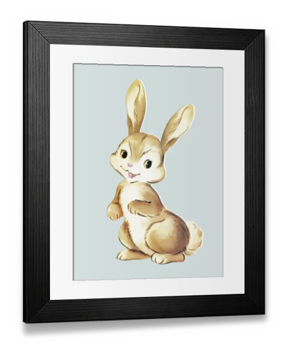 Framed Print : Smiling Bunny Framed Print : Smiling Bunny
