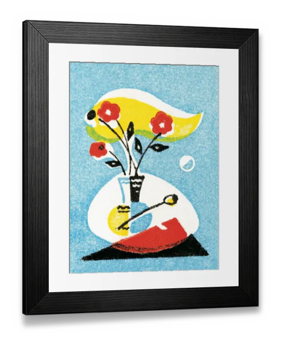 Framed Print : Flowers in a base Framed Print : Flowers in a base
