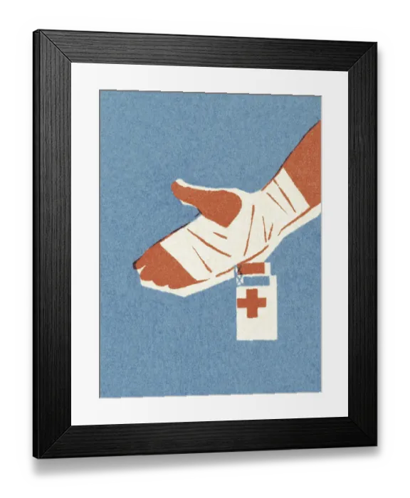 Framed Print : Bandaged Hand Framed Print : Bandaged Hand