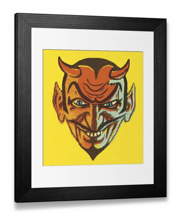 Framed Print : Devil with Horns Framed Print : Devil with Horns
