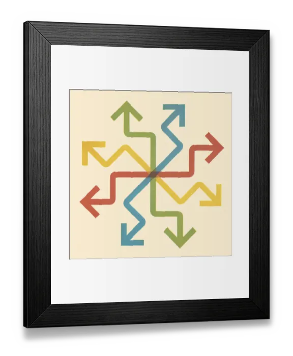 Framed Print : Multi-Colored Arrow Framed Print : Multi-Colored Arrow